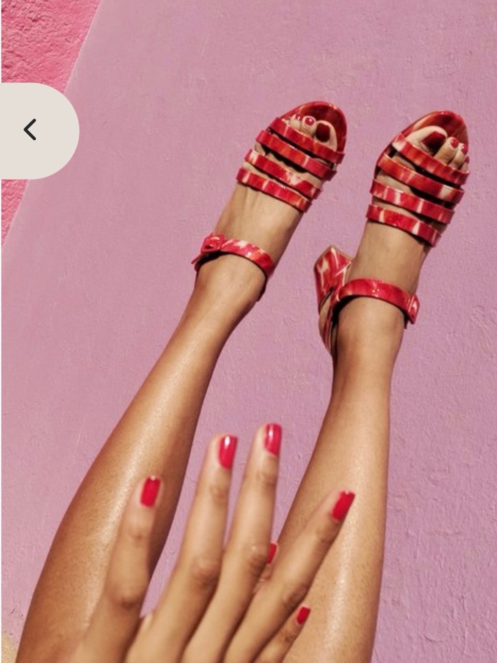Maryam Nassir Zadeh Palma Low Sandal- Red Tortoise Print Size 38.5 US 8 - Picture 2 of 13
